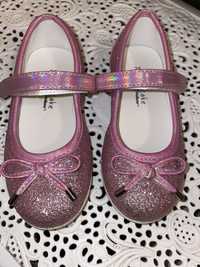 Pantofi fetițe roz cu sclipici