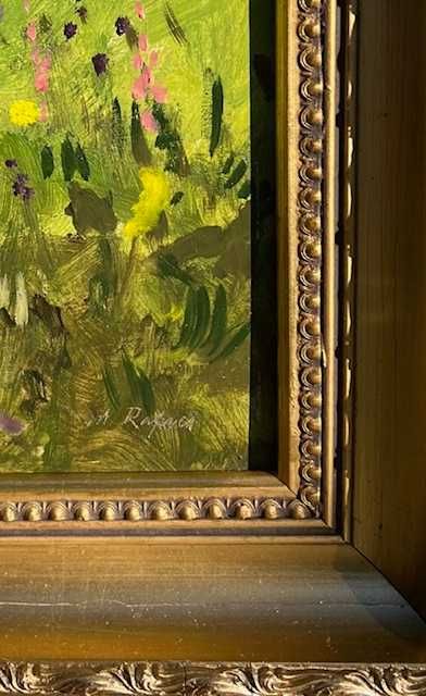 SUPERB! ”CRÂNG ÎNFLORIT” Tablou ulei/car 80x60cm+R, Sem A Rafael-COTAT