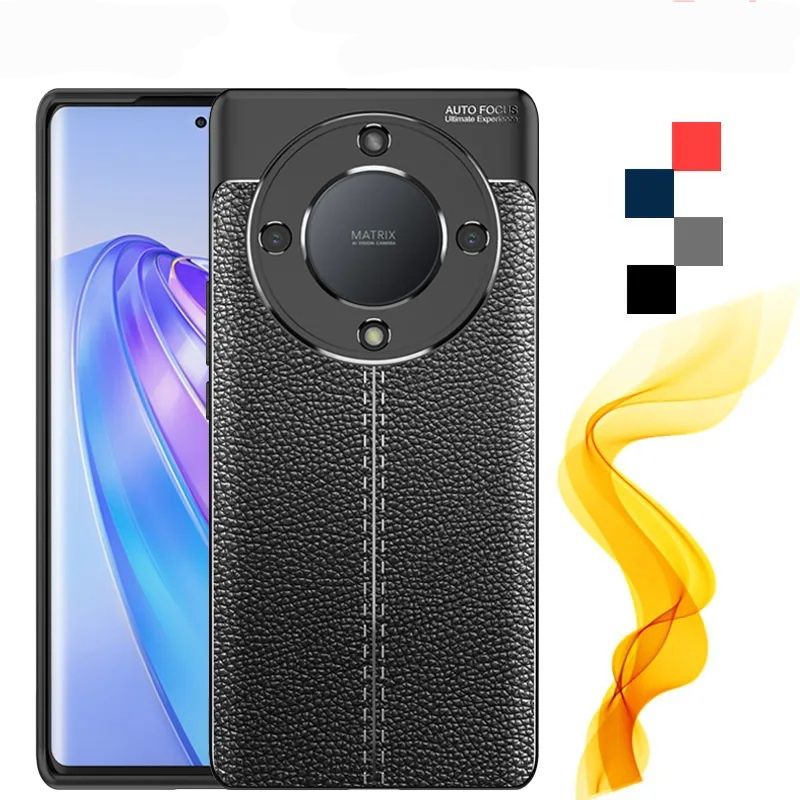 Honor Magic 6 Lite / 5 Lite / 5 Pro / Лукс кейс гръб кожена шарка