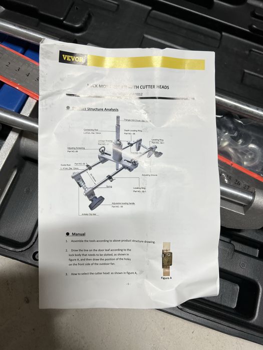 Инструмент за пробиване на отвор за брава на врата