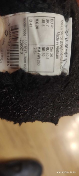 Ghete băieți Quechua 41 negre, impermeabile, stare foarte bună