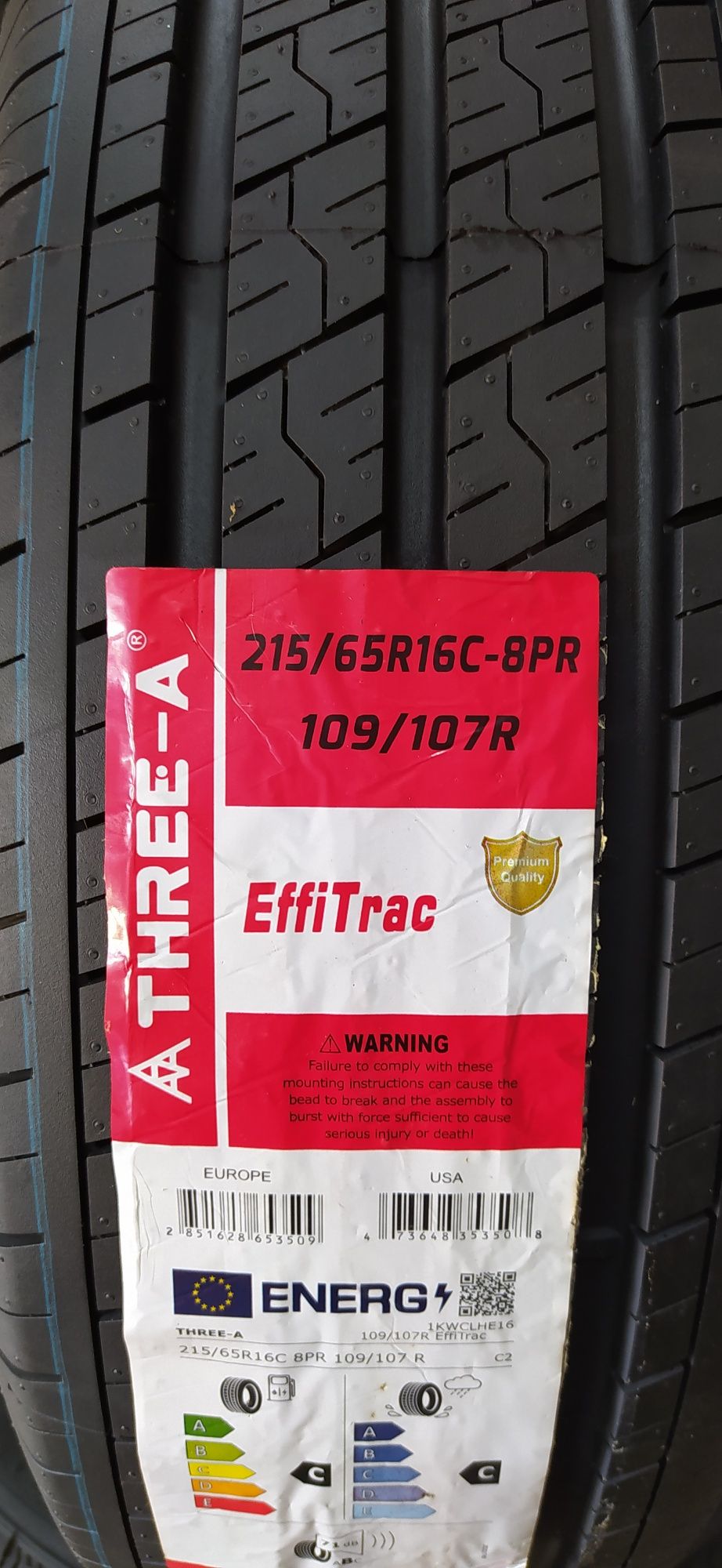 215/65R16C. Three-A. Effitrac