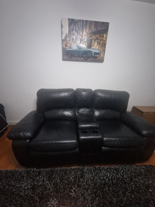 Canapea si fotoliu din piele