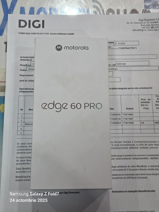 Motorola Edge 60 Pro -512 GB / 12 GB RAM / SIGILAT / Garantie