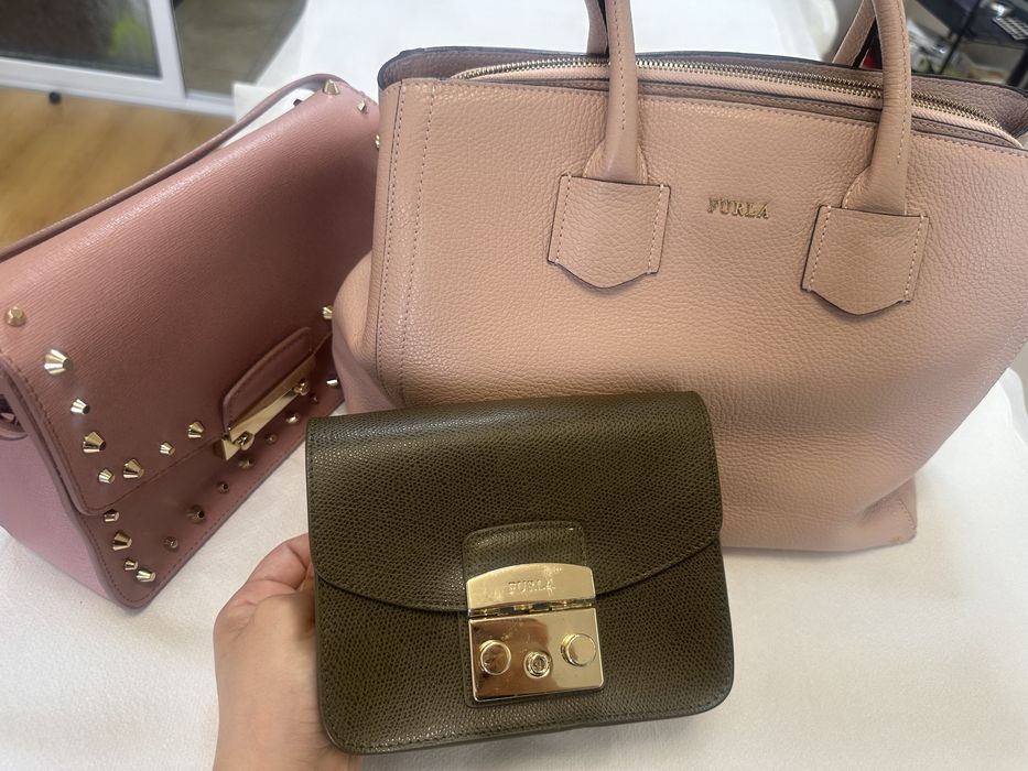 Чанти Фурла Furla Като Нови 100% Италианска Естествена Кожа