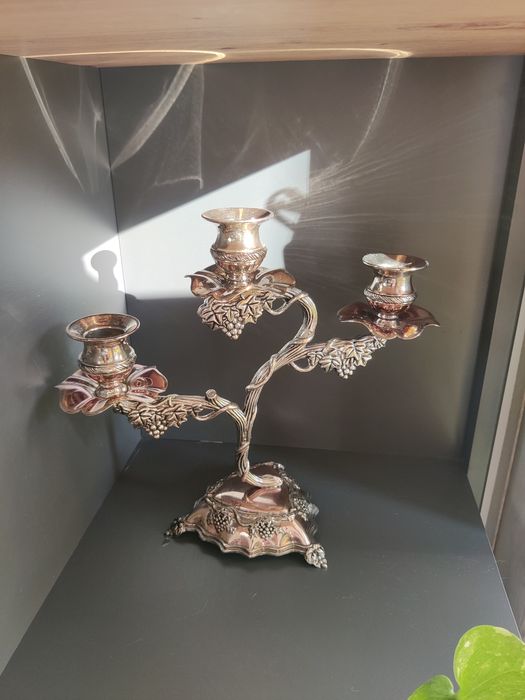 Мельхиоровый подсвечник