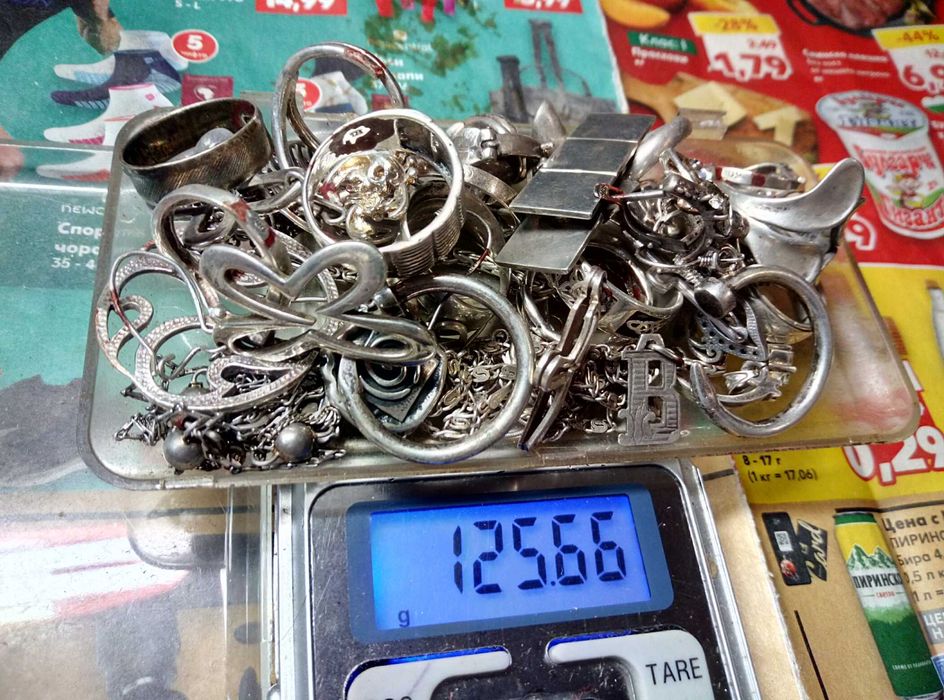 Лот СРЕБЪРНИ БИЖУТА 120,80гр Сребро 925 Проба