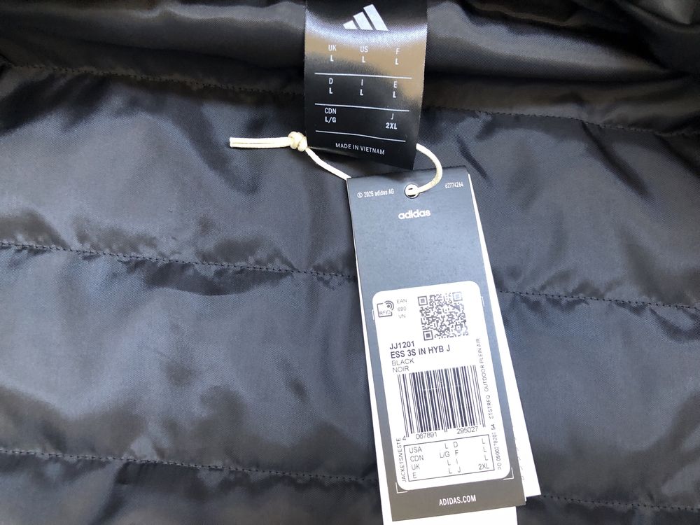 Adidas Essentials 3-Stripes Insulation Hybrid Jacket ОРИГИНАЛ - L и XL