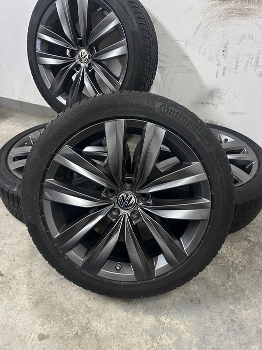 Jante 18 originale Vw Passat anvelope iarna +senzori