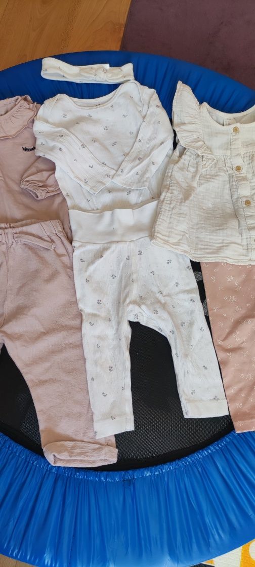 Лот дрешки/Красиви памучни комплекти бебешки H&M 6-9мес., 9-12 мес. П