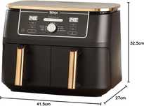 Fryer Ninja Foodi Max Dual Zone 9.5L, 6 în 1, Rame/Nero