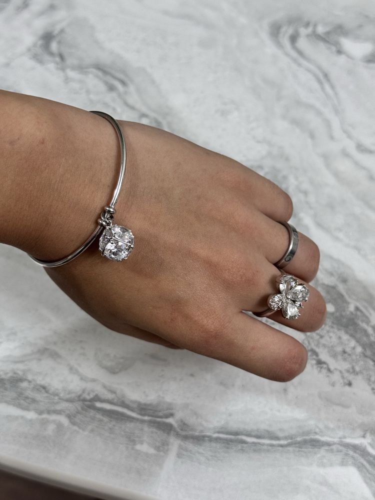 Комплект Swarovski кольцо и браслет