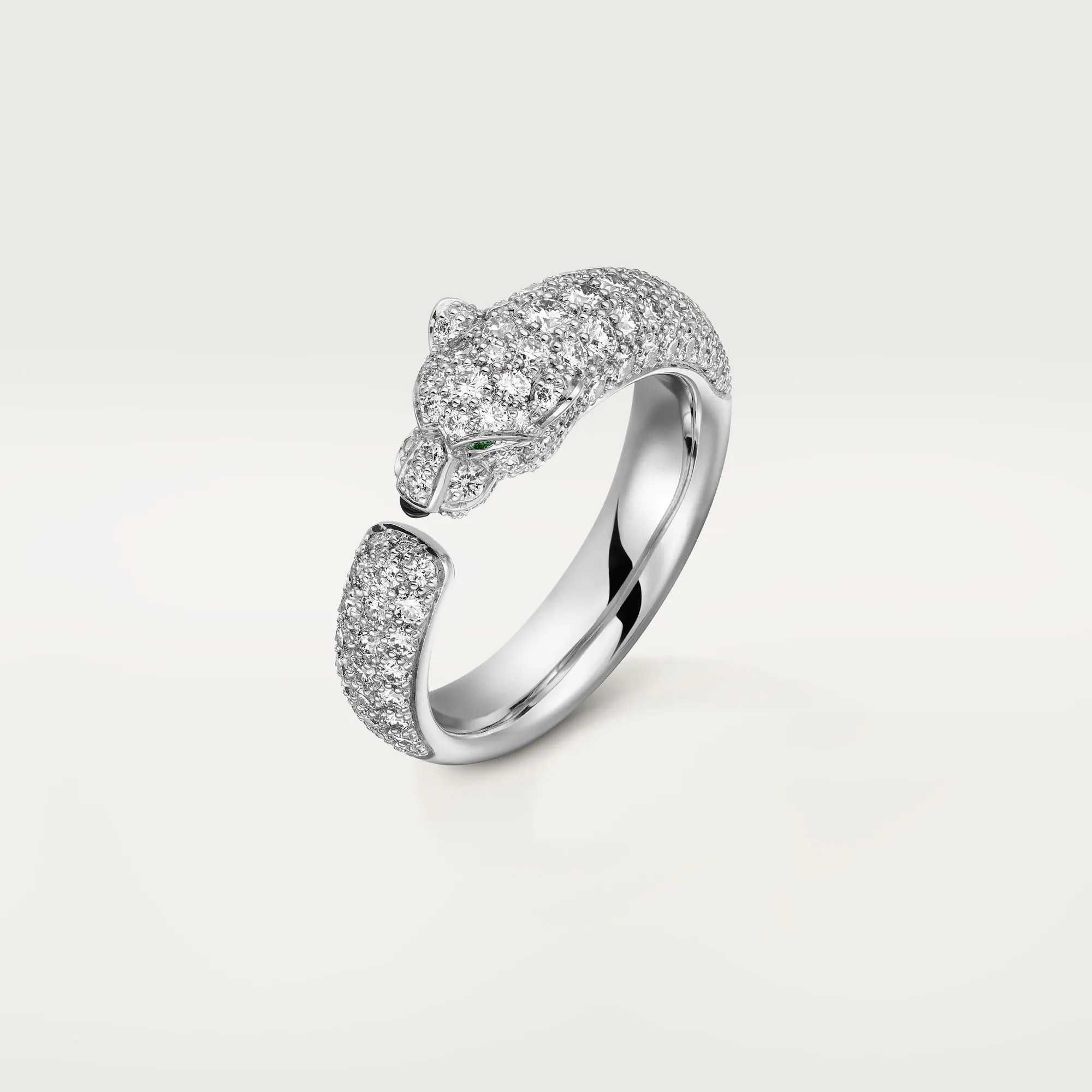CARTIER Panthere de Cartier White Gold Paved Diamonds Дамски Пръстен