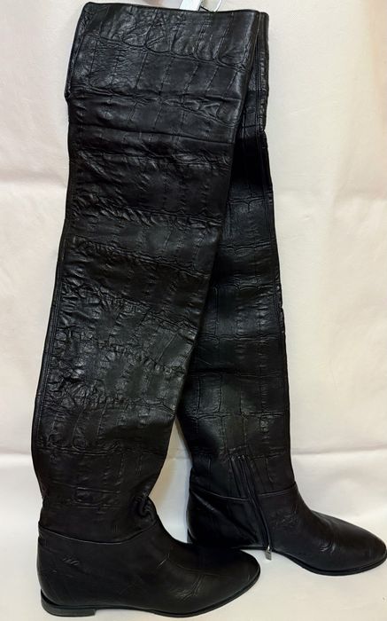 Италиански високи чизми Le Silla от естествена кожа