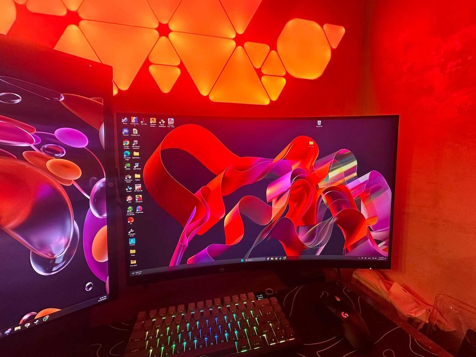 Monitor Gaming curbat Lenovo G32qc-30, 31.5", 2K, 170Hz, 0.5ms,