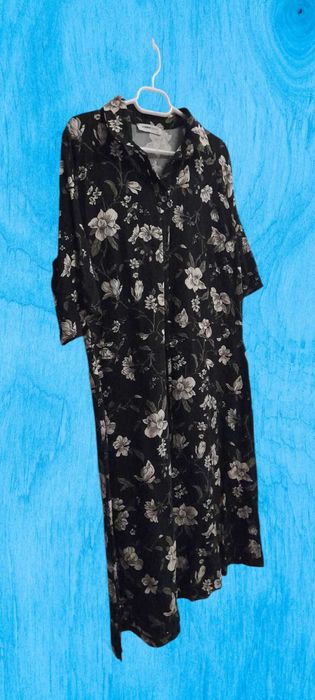 Rochie tip camasa cu maneca scurta si imprimeu floral LC WAIKIKI