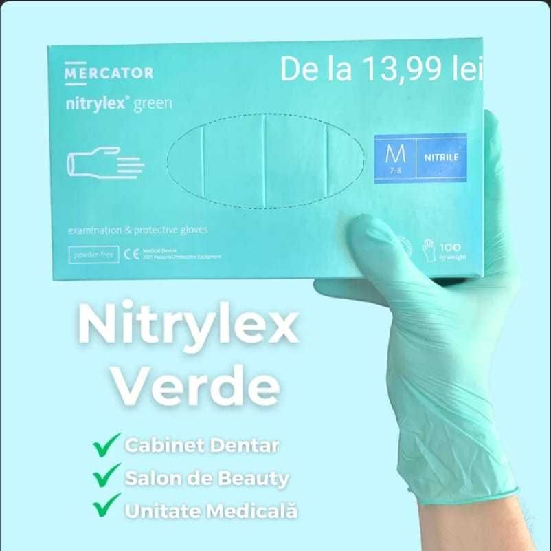 Manusi de nitril, nepudrate, 100buc/cutie, diferite culori