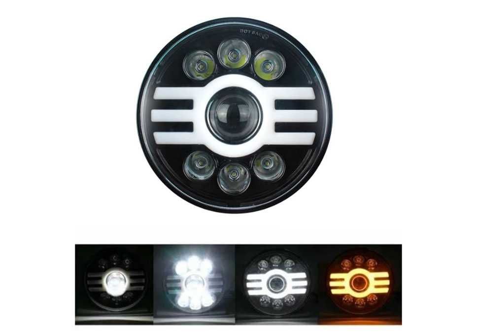 LED фар/лампа/халоген 18 см , 12V-24V, къси/дълги, 5000lm, универсален