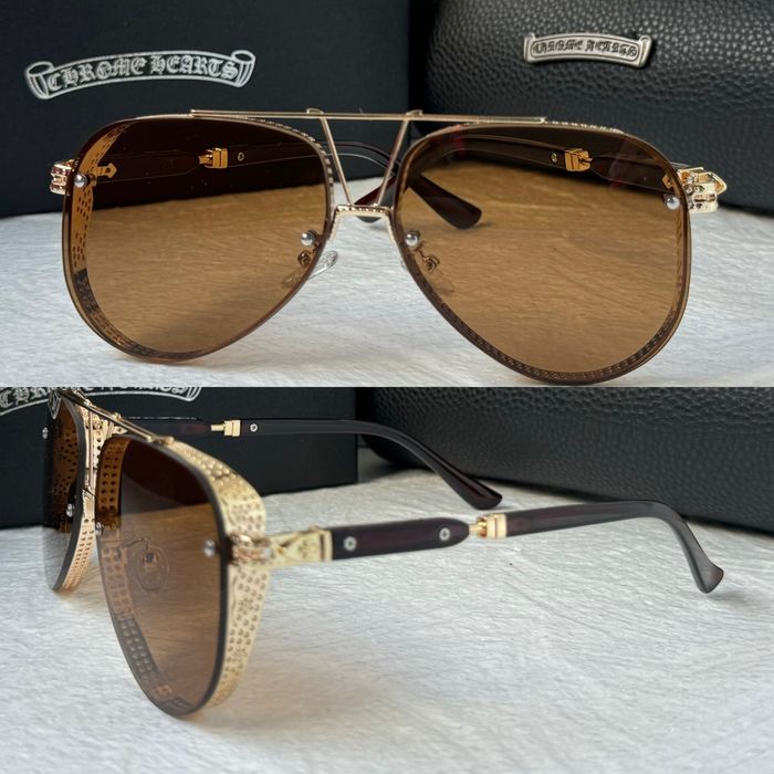 Мъжки слънчеви очила с капаци отстрани 5 цвята chrome hearts