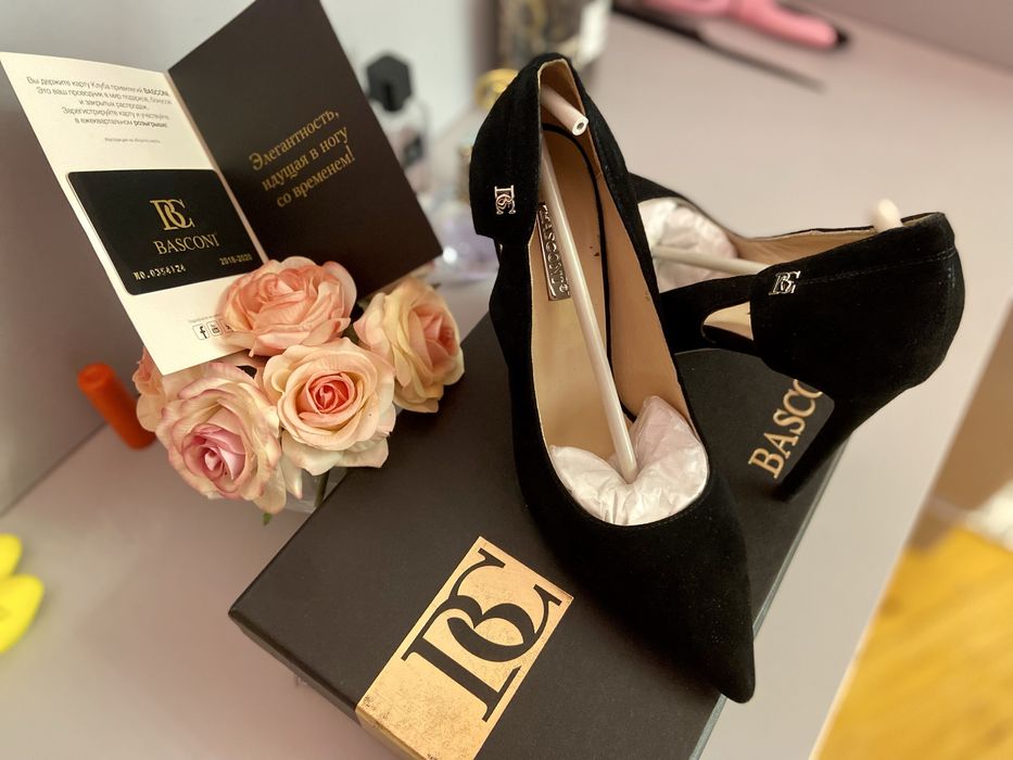 Черные замшевые туфли Basconi 36 размер