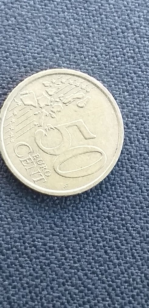 Monedă rară de 50 euro cenți.