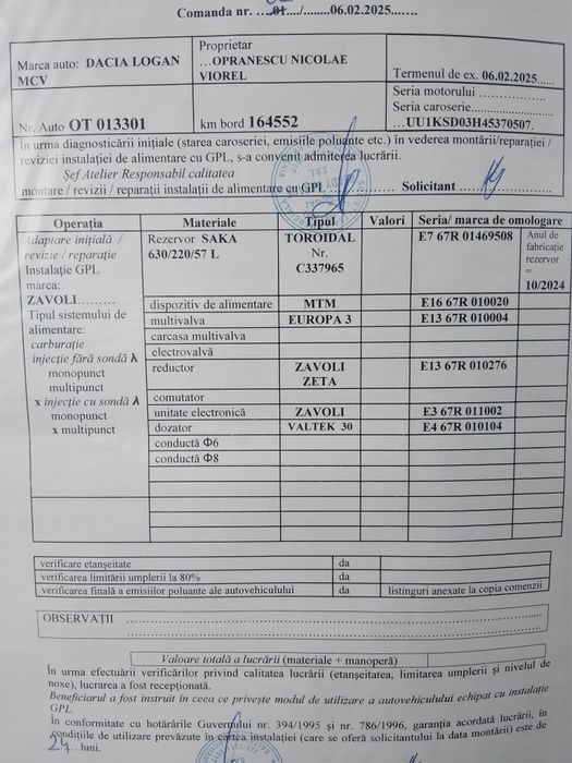 Logan MCV 7 locuri 1.6 mpi 2011 euro 5 gpl aer condiționat