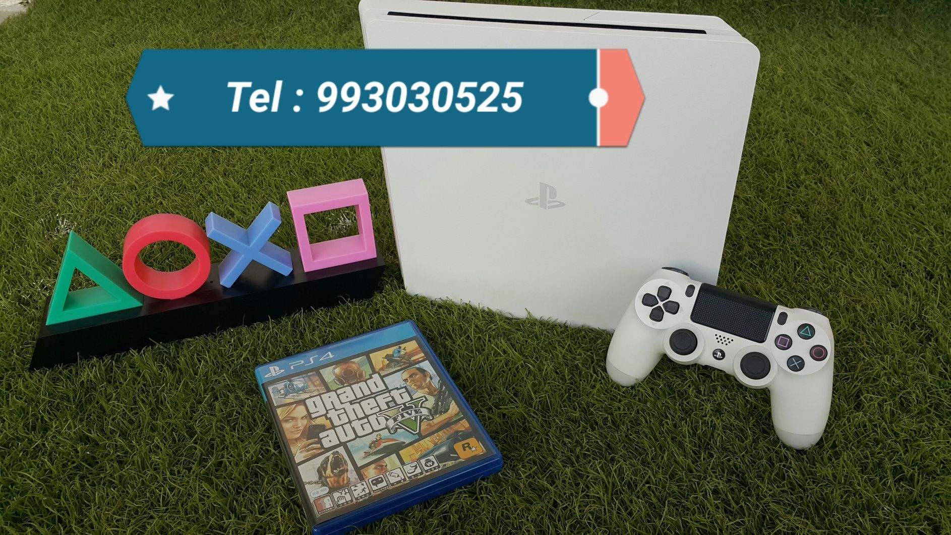 Playstation 4 Slim. HDR + GTA 5 Disk. ( НОВЫЙ )