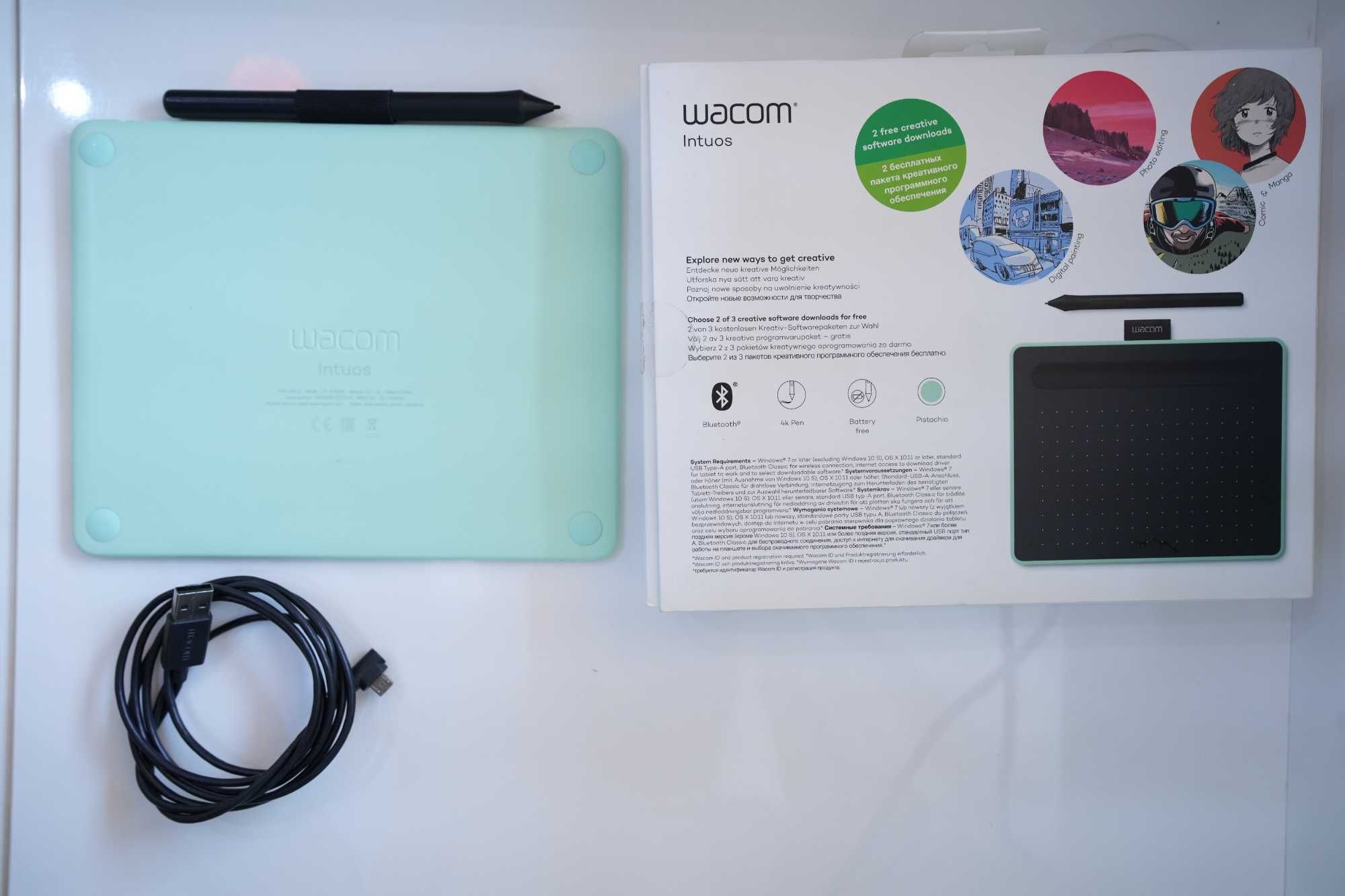 Графичен таблет Wacom Intuos S Blue + Bluetooth