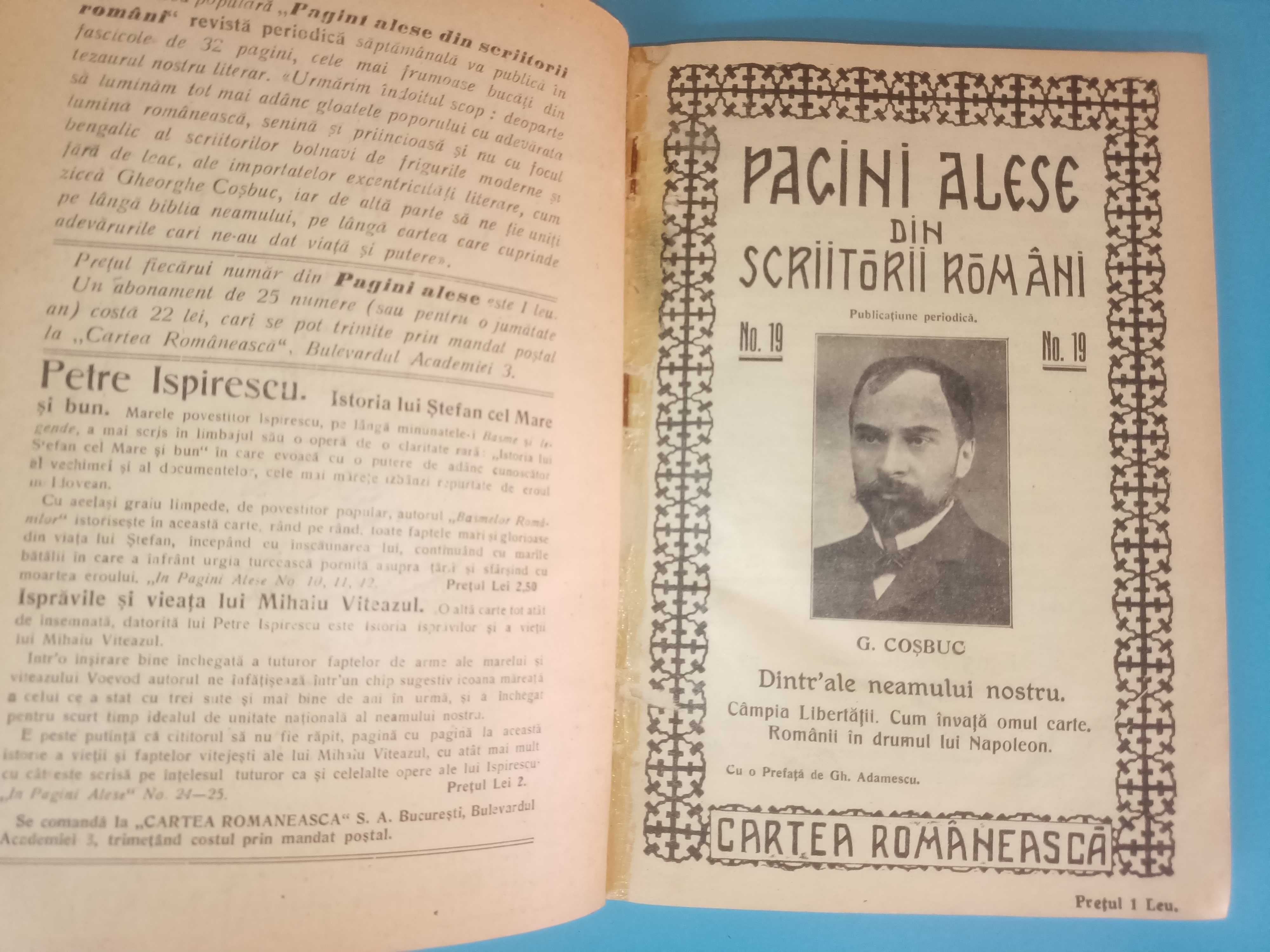 Pagini alese din scriitorii români vol. III Nr. 19-27 anul 1921