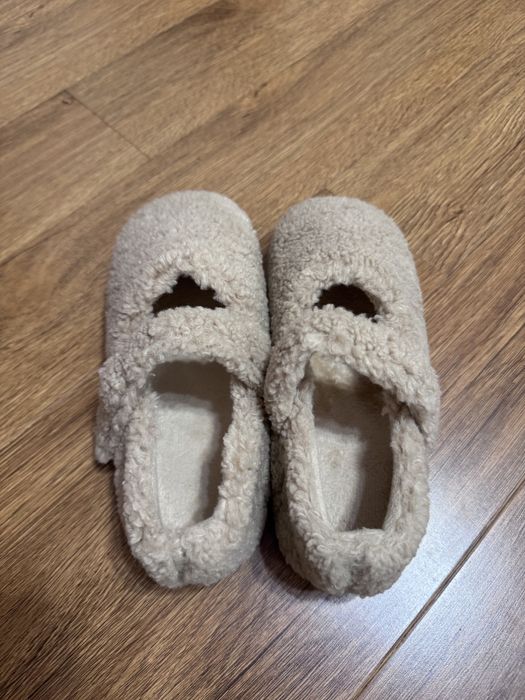 Теплые плюшевые балетки для девочки