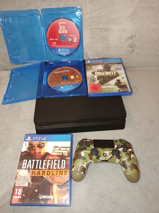PS4 SLIM  + 4 JOCURI si 1 controller playstation 4