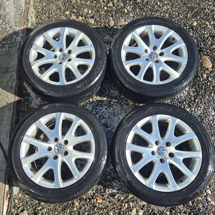 Jante aliaj 5x130 pe 19 touareg anvelope vara 275 45 19 originale VW