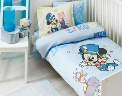 Постельное белье для новорожденных TAC Disney Mickey Mouse. Новое.