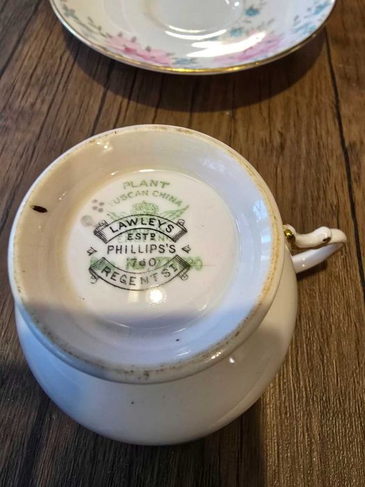 Троен сет розов порцелан