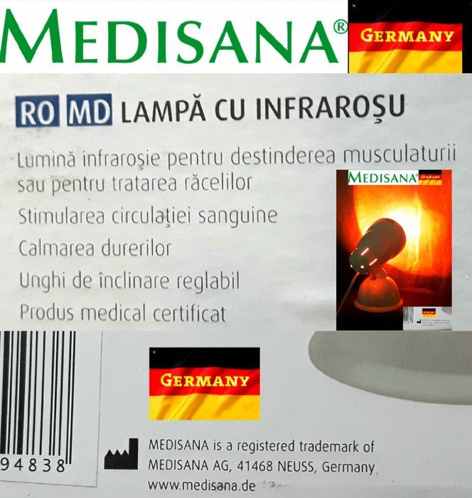 Lampa CU INFRAROȘU MEDISANA (Germania) - Nouă - 60 Lei