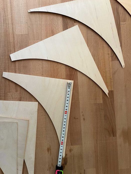 Шперплат бреза 3мм Остатъци от лазерно рязане 8x8см+