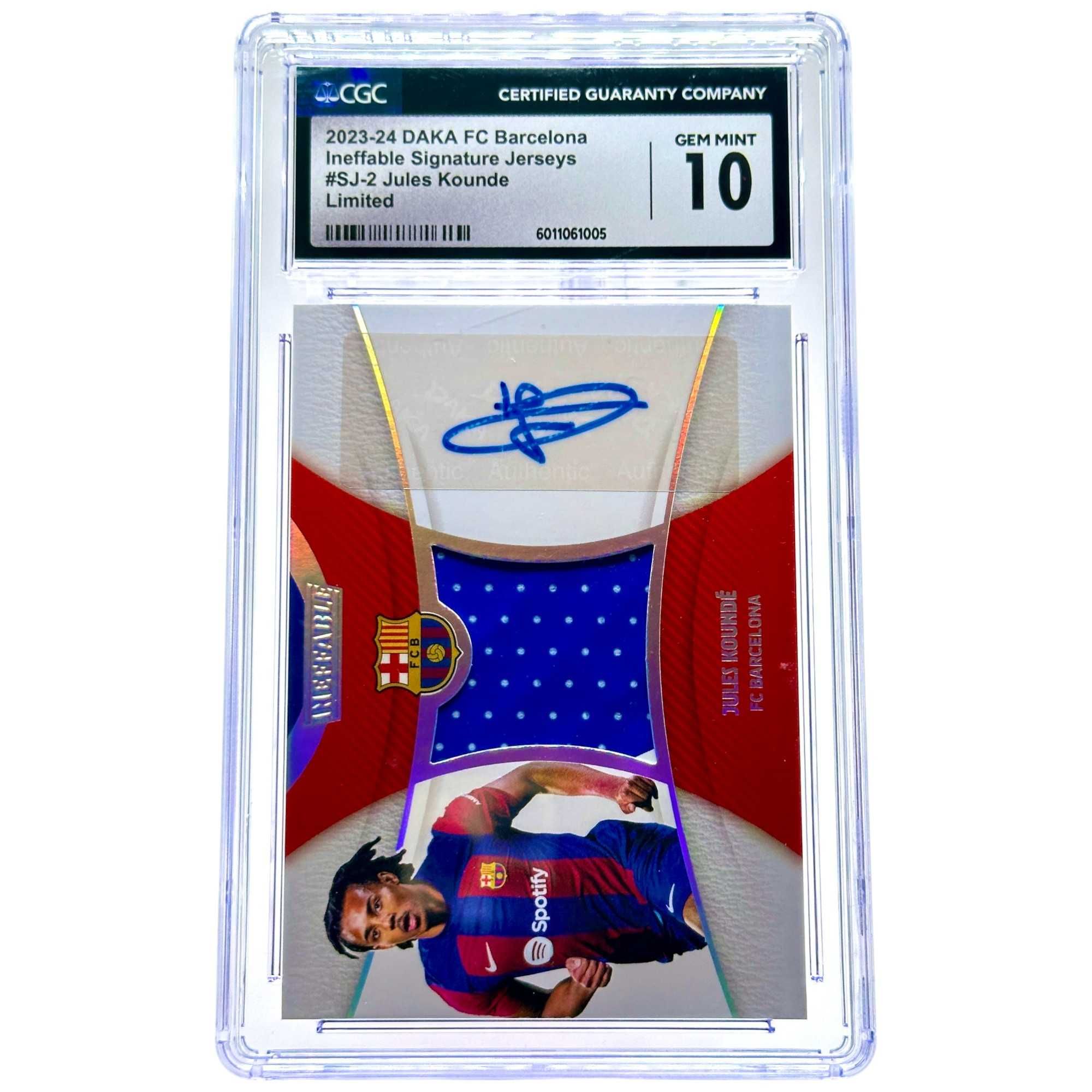 Cartonas de fotbal Jules Kounde /50 2023 Daka Autograf Relic CGC 10