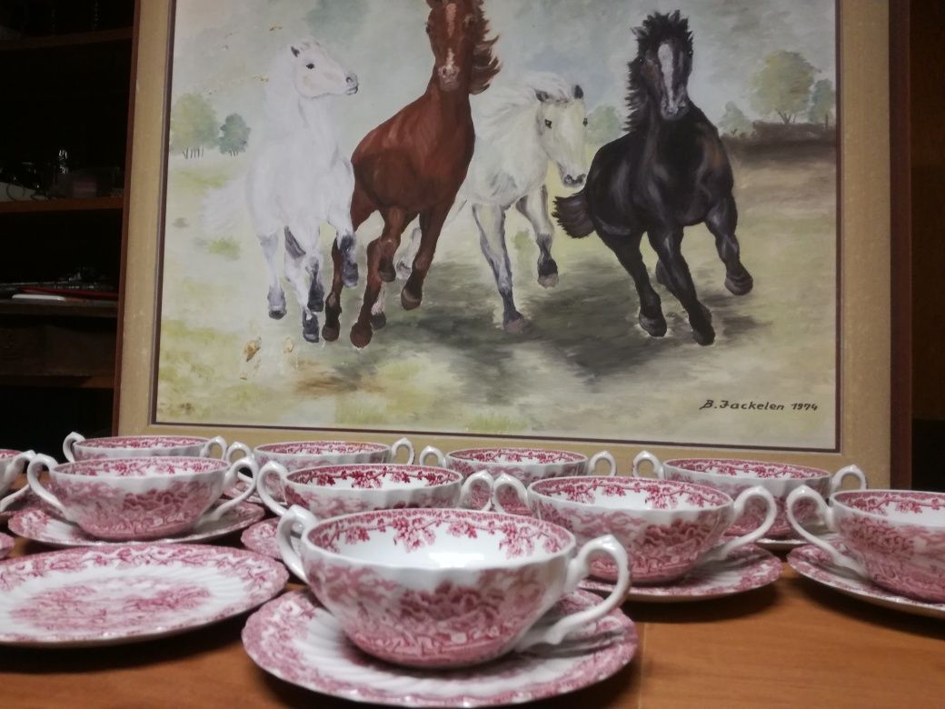 Myotts Country Life Staffordshire England 23броя порцеланов сервиз
