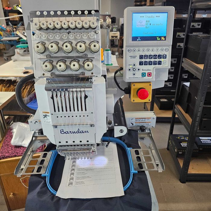 Vand masina de brodat industriala Barudan, 1 cap, 9 culori