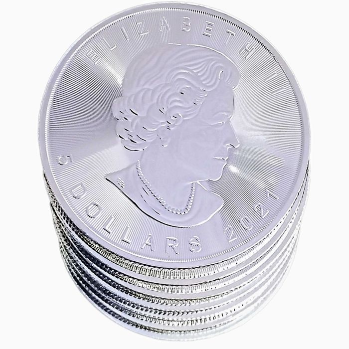 Сребърна монета ''Канадски кленов лист'' проба 999