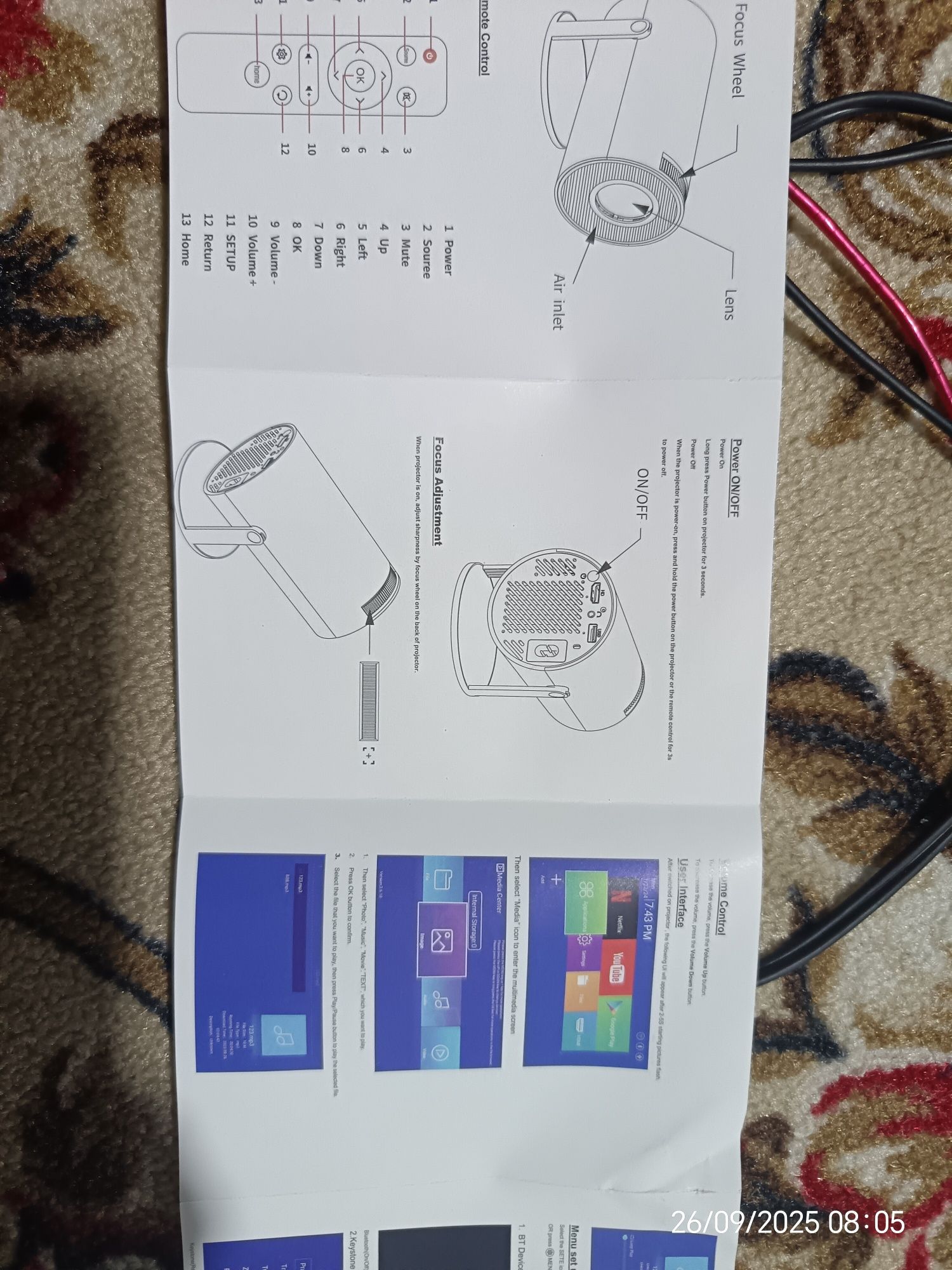 Projektor HY300 pro android WiFi BT YouTube Play merket