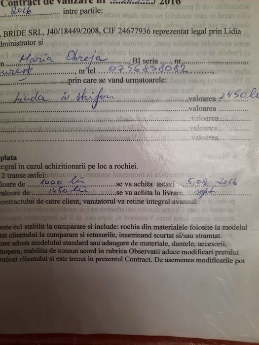 Rochie de mireasa Xs-S