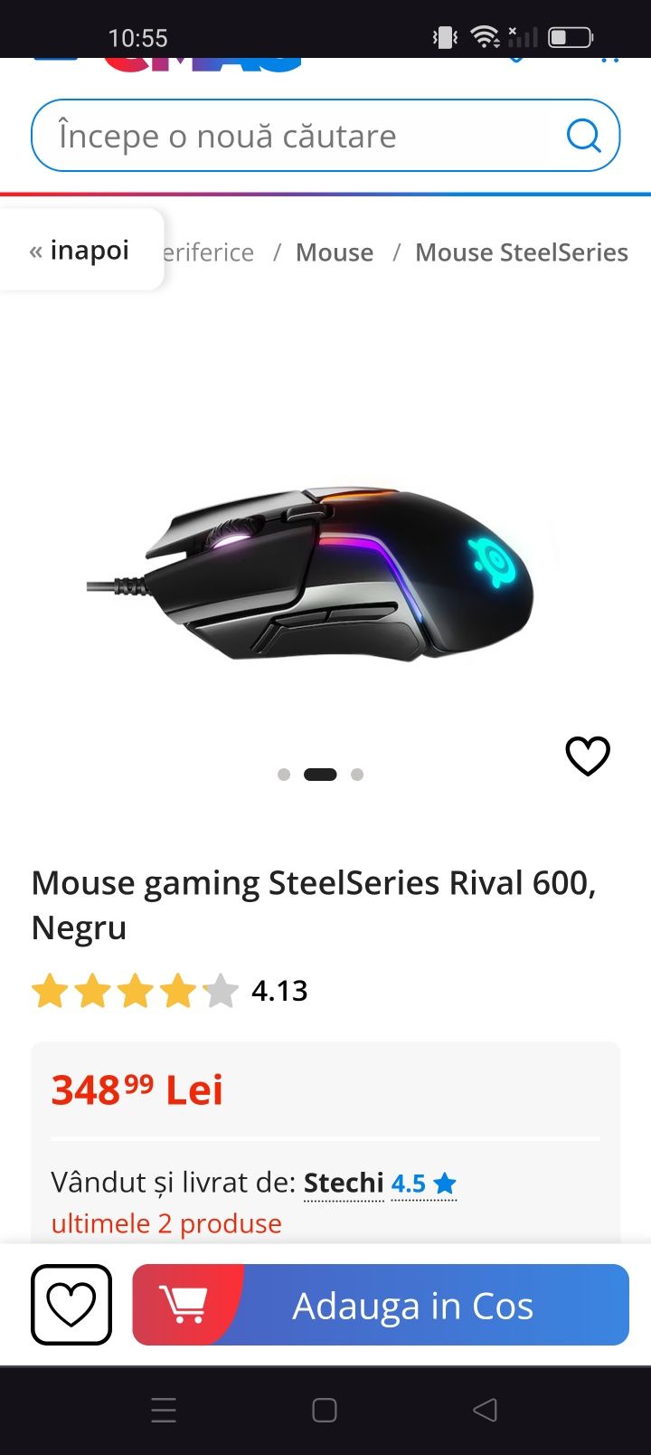 Vând mouse Steelseries