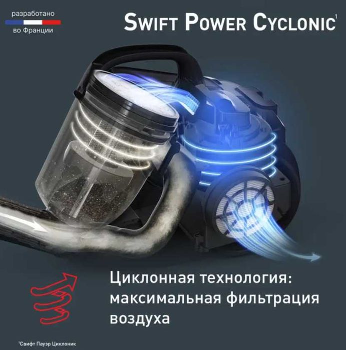 Пылесос с контейнером Tefal Power Cyclonic