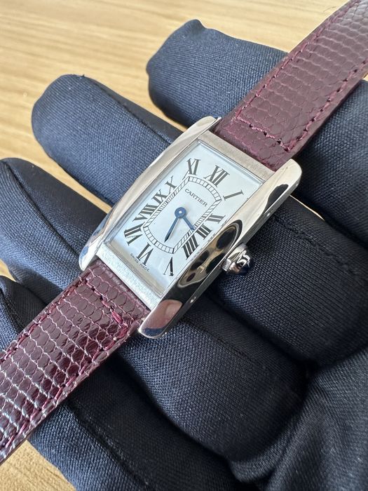 Ceas dama 18k Cartier Tank Americaine