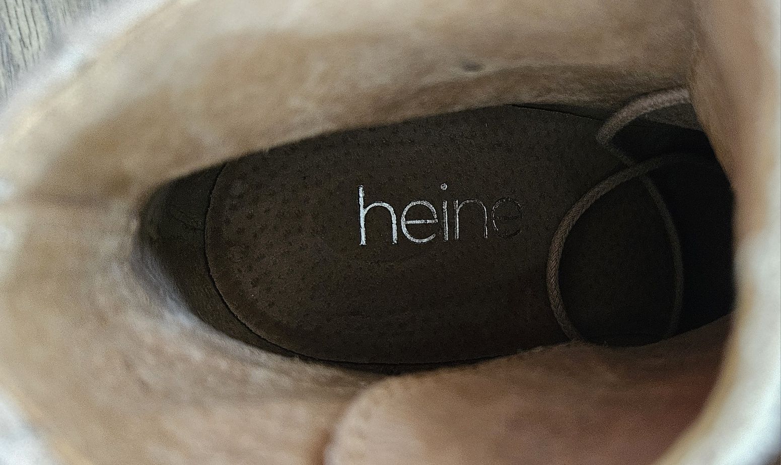 Botine elegante Heine, piele naturală nude, mărimea 35