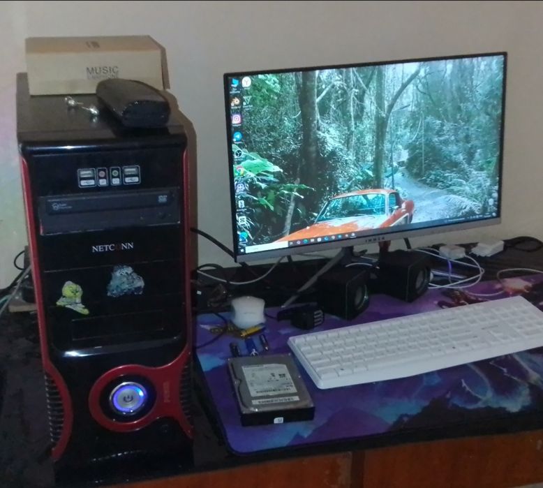 Full Gaming Set — PC + Monitor + MyPro C22 klav/mishka