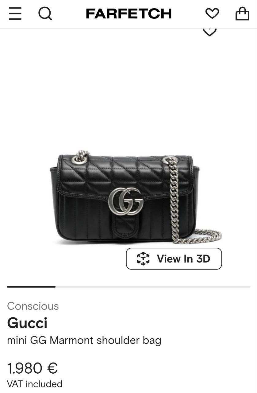 Дамска Чанта GUCCI mini GG Marmont shoulder bag 100% LEATHER