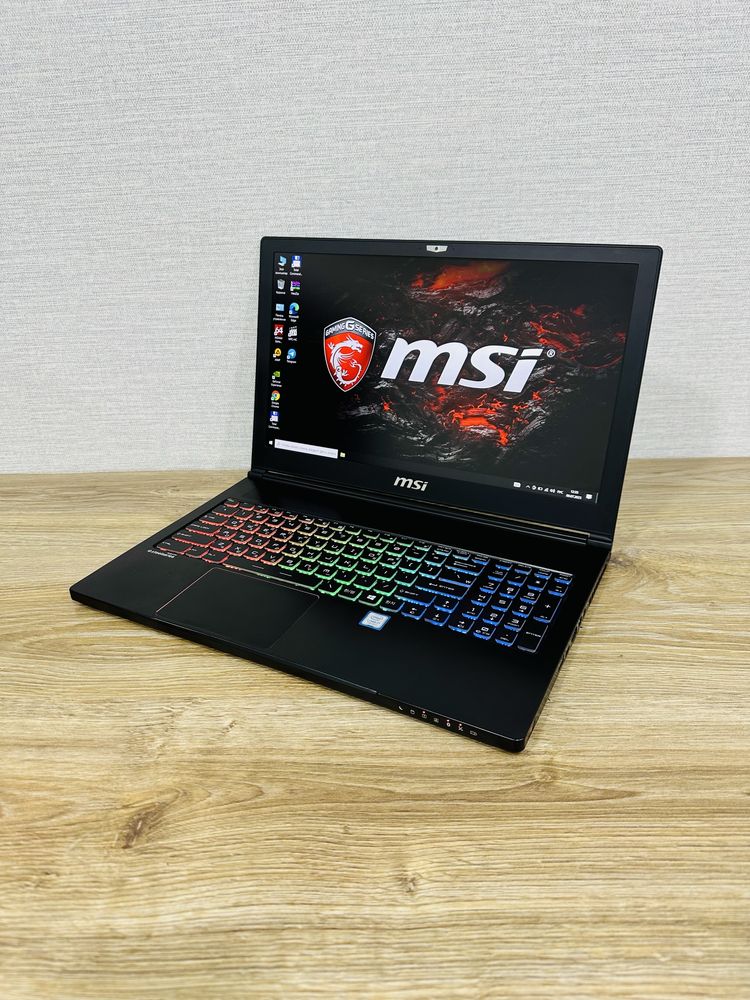 MSI STEALTH Core i7-8 Ядерный+GTX1050-4ГБ, 16 ГБ Озу, RGB клавиатура