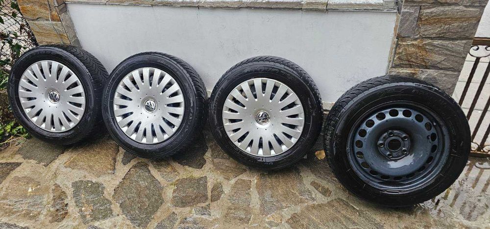 Железни джанти с капаци оригинални за vw touran 5*112*16